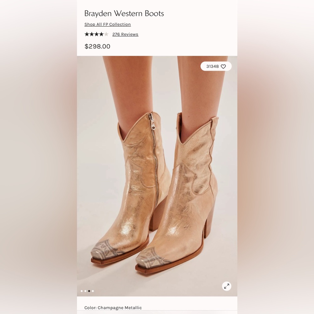 Brand new!! Free People Brayden Western Boots - Retails $298 - size 36 (6 US)